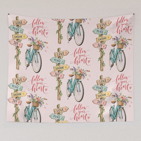 Item preview, Follow Your Heart Whimsical Bicycle designed and sold by Fun In The Sun .