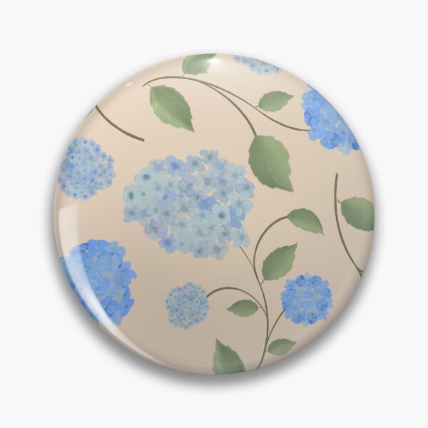 Item preview, Blue Hydrangeas Cottage Garden Floral Vine Minimalist-Blush Background designed and sold by The Flying Bunny Studio.