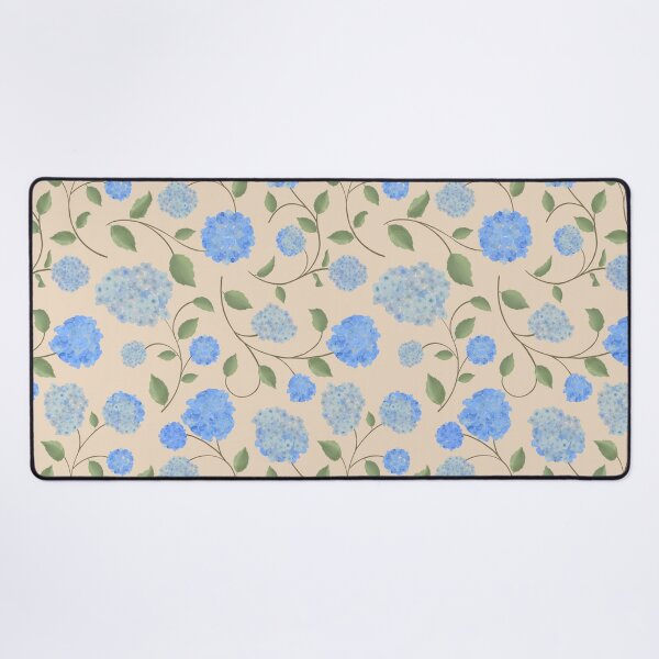 Item preview, Blue Hydrangeas Cottage Garden Floral Vine Minimalist-Blush Background designed and sold by The Flying Bunny Studio.