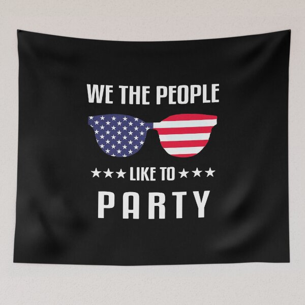 Item preview, We The People Like To Party USA Flag Sunglasses Art designed and sold by jendessonggeng.