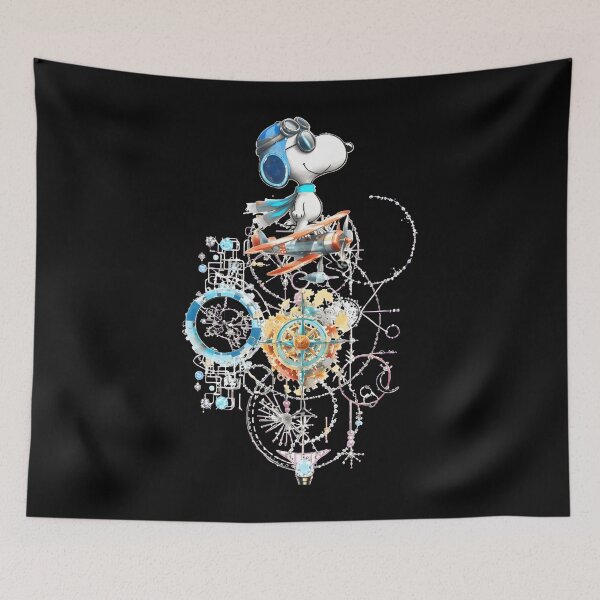 Item preview, Arte de aventuras en biplano de aviador steampunk de Snoopy designed and sold by LittleMamastore.