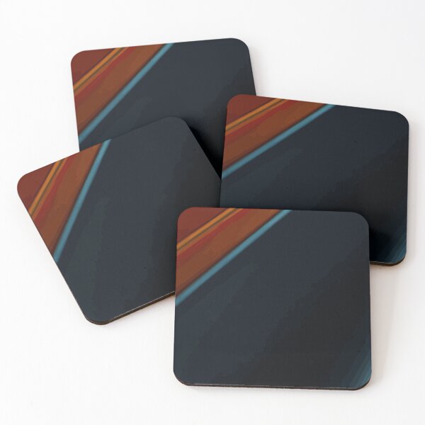 Item preview, Fiery Orange and Cyan Diagonal Stripe Dark Abstract designed and sold by haydenhanson.