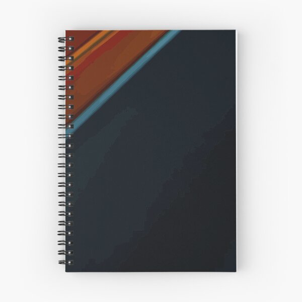 Item preview, Fiery Orange and Cyan Diagonal Stripe Dark Abstract designed and sold by haydenhanson.