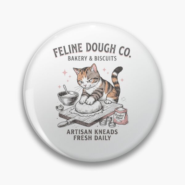 Artikelvorschau, Feline Dough Co. Vintage Bakery Cat entworfen und verkauft von TinaFite.