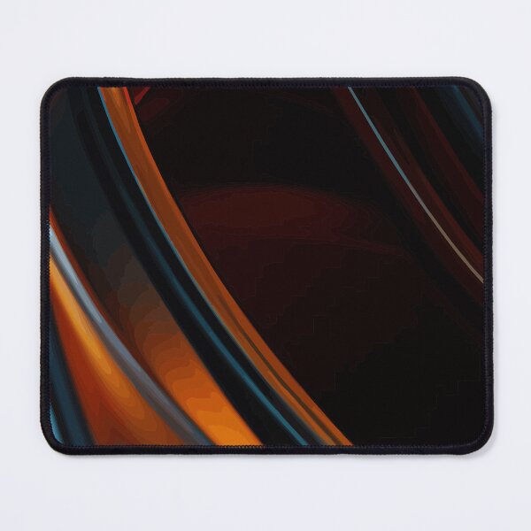 Item preview, Metallic Orange and Blue Curved Flow Abstract designed and sold by haydenhanson.