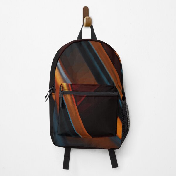 Item preview, Metallic Orange and Blue Curved Flow Abstract designed and sold by haydenhanson.