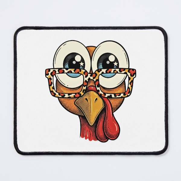 Item preview, Turkey Face with Leopard Print Glasses Thanksgiving designed and sold by Steele-Art.