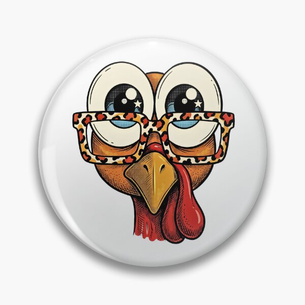 Item preview, Turkey Face with Leopard Print Glasses Thanksgiving designed and sold by Steele-Art.