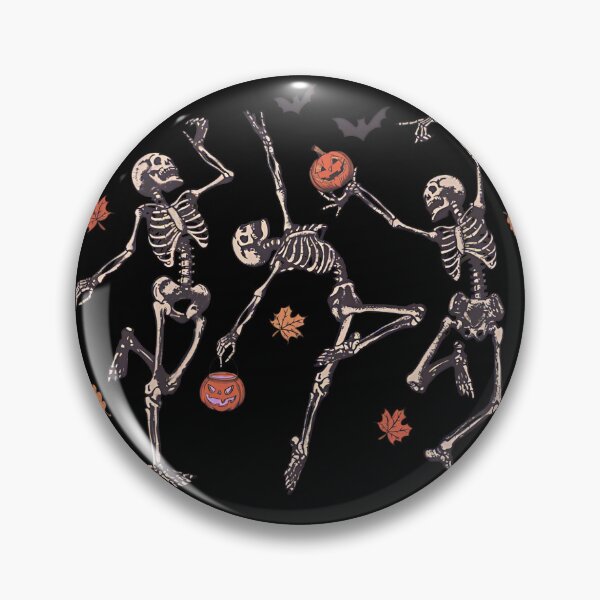 Item preview, Dancing Skeletons Halloween Pumpkins Autumn Leaves Spooky Vintage Graphic designed and sold by leoniejonk.