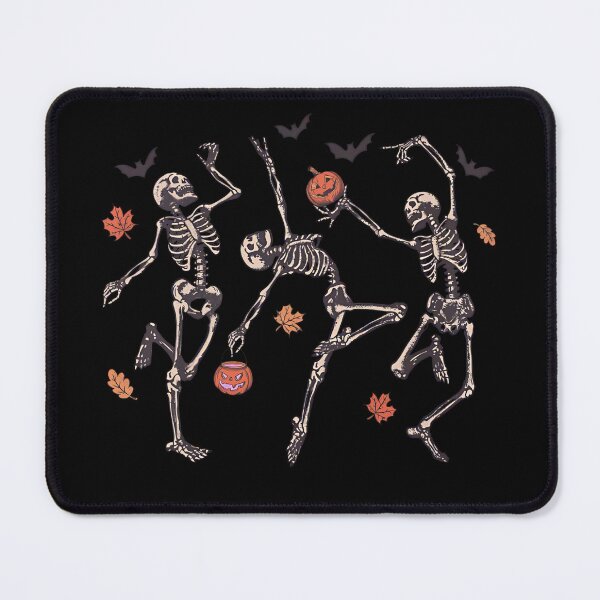 Item preview, Dancing Skeletons Halloween Pumpkins Autumn Leaves Spooky Vintage Graphic designed and sold by leoniejonk.