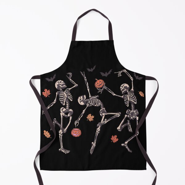 Item preview, Dancing Skeletons Halloween Pumpkins Autumn Leaves Spooky Vintage Graphic designed and sold by leoniejonk.