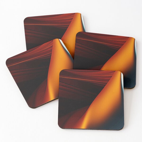 Item preview, Deep Orange and Copper Fluid Abstract Waves designed and sold by haydenhanson.