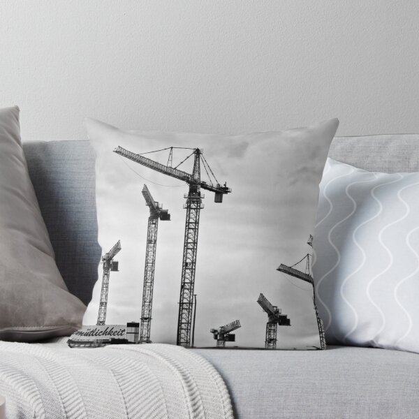 Item preview, Construction cranes – Urban Industrial Black and White Photography designed and sold by Ascooepics.
