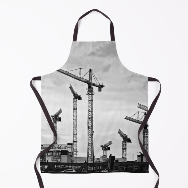 Item preview, Construction cranes – Urban Industrial Black and White Photography designed and sold by Ascooepics.
