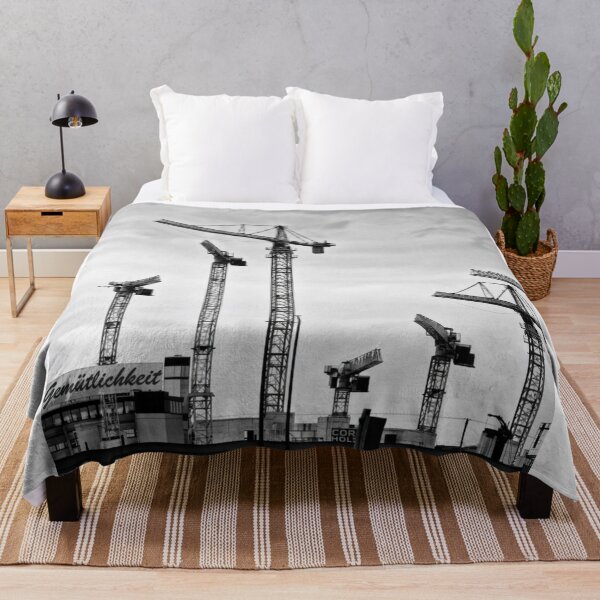 Item preview, Construction cranes – Urban Industrial Black and White Photography designed and sold by Ascooepics.