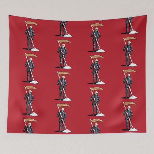 Item preview, Grim Reaper Candy Cane Scythe Christmas Pop Art designed and sold by Rare By Hero.