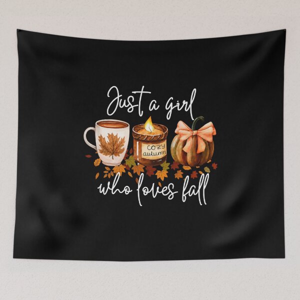 Item preview, Just A Girl Who Loves Fall Cozy Autumn Coffee Pumpkin Candle Graphic designed and sold by leoniejonk.