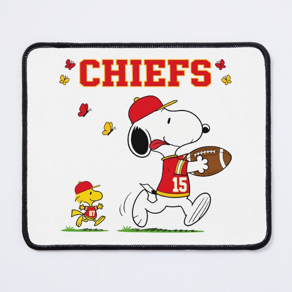Item preview, Snoopy & Woodstock Kansas City Chiefs Football Retro F526 designed and sold by GLUVY-THEME.