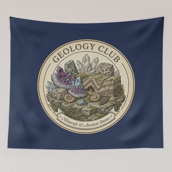 Item preview, Geology Club Vintage Badge Earth Art designed and sold by CalmCapy Co.