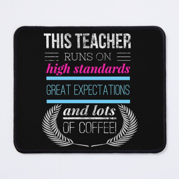 Item preview, Awesome This Teacher Runs On Coffee Funny Teacher Gift designed and sold by jyneliam.