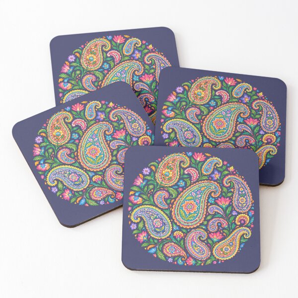 Item preview, Vibrant Colorful Floral Paisley Circle Art designed and sold by Skyrocketz.