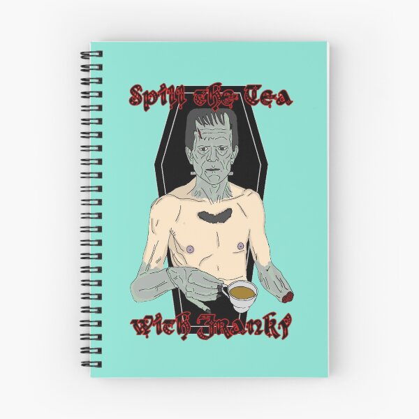 Item preview, Franky Spills The Tea Funny Frankenstein Coffin Art designed and sold by CringesCulture.