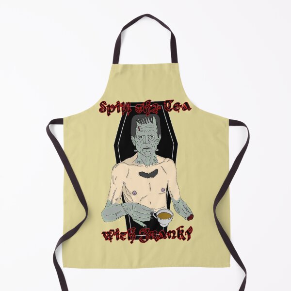 Item preview, Franky Spills The Tea Funny Frankenstein Coffin Art designed and sold by CringesCulture.