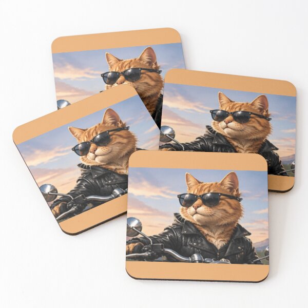 Item preview, Cool Cat Biker – Motorcycle Cat Adventure designed and sold by MushArtist.
