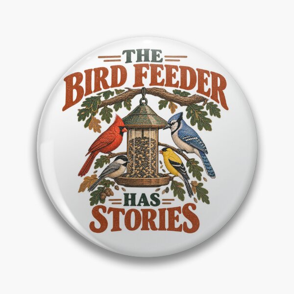 Item preview, The Bird Feeder Has Stories T-Shirt – Vintage Backyard Birdwatching Design designed and sold by hasii-store.