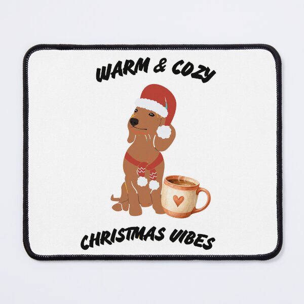 Item preview, Cozy Christmas Dachshund Vintage Sunset - Warm & Cozy Coffee Dog designed and sold by CreativeOlga.