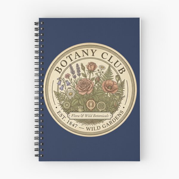Item preview, Botany Club Vintage Badge Flora Art designed and sold by CalmCapy Co.