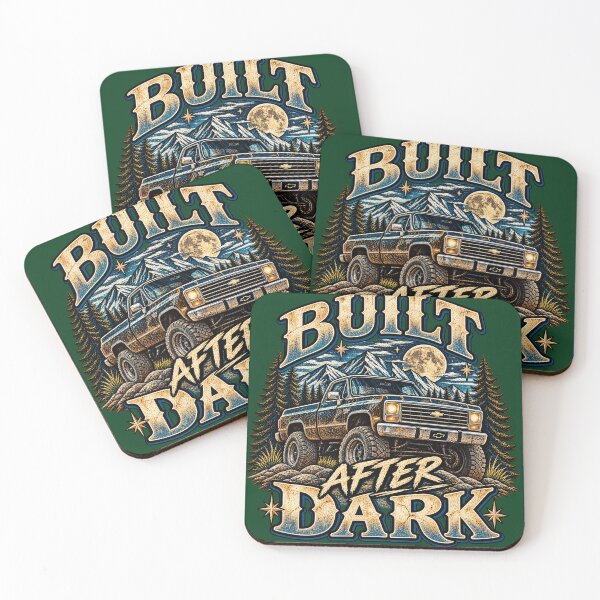 Item preview, Built After Dark | Vintage Truck & Mountain Night Western Design designed and sold by hayhayyy02.