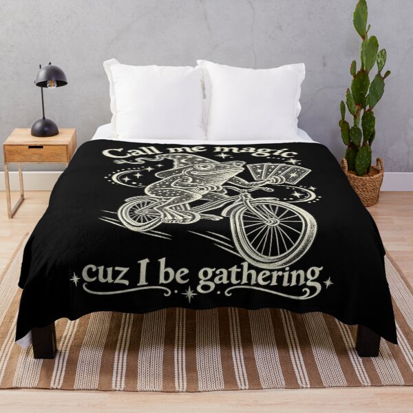 Item preview, Call Me Magic Cuz I Be Gathering Funny Wizard Frog Bicycle Design designed and sold by SEINENGAPPI23.