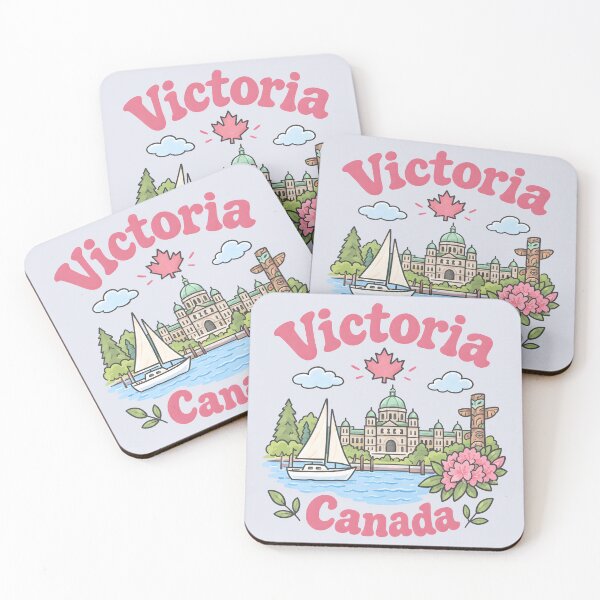 Item preview, Victoria BC Canada Cute Pink Kawaii City designed and sold by HowToCanadian.