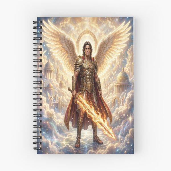 Item preview, Archangel Michael Wielding Flaming Sword in Heaven designed and sold by Solomon-Ent-144.