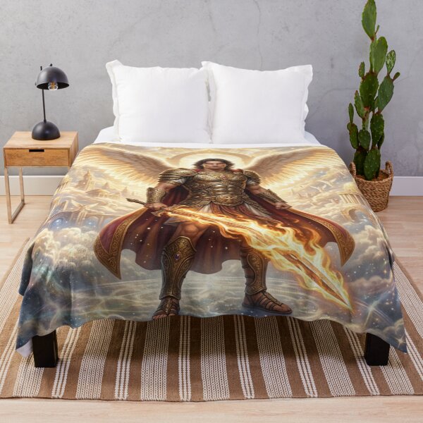Item preview, Archangel Michael Wielding Flaming Sword in Heaven designed and sold by Solomon-Ent-144.