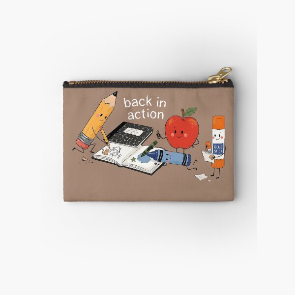 Item preview, Back In Action Cute School Supplies Pencil Apple Classroom Teacher Graphic designed and sold by Macarhoneeart.