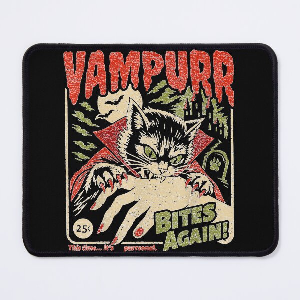 Item preview, Vampurr Bites Again Black Cat Vintage Halloween Vampire  designed and sold by DogoMalulu.