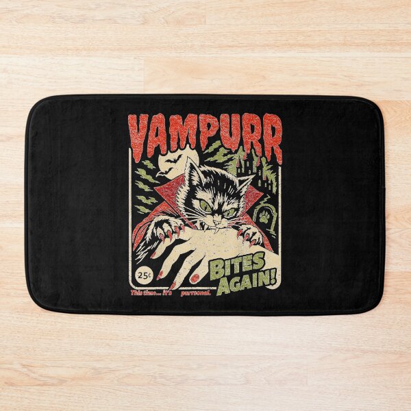 Item preview, Vampurr Bites Again Black Cat Vintage Halloween Vampire  designed and sold by DogoMalulu.