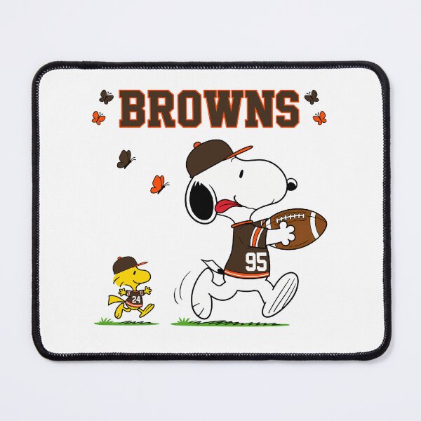 Item preview, Snoopy & Woodstock Cleveland Browns Football Retro F531 designed and sold by GLUVY-THEME.