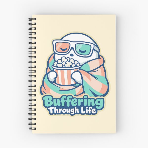 Item preview, Buffering Through Life Cute Ghost Popcorn Humor designed and sold by KungPowUnicorn.