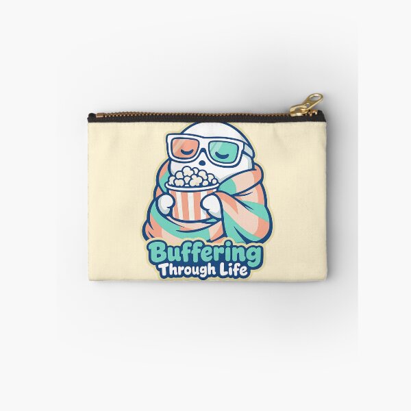 Item preview, Buffering Through Life Cute Ghost Popcorn Humor designed and sold by KungPowUnicorn.