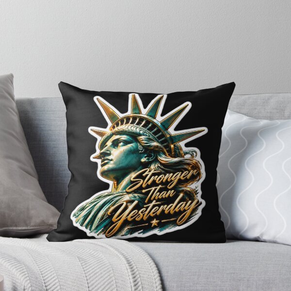 Item preview, Stronger Than Yesterday Statue of Liberty Sticker – Premium 3D NYC Motivation & USA Design designed and sold by AstraDrip Studio.