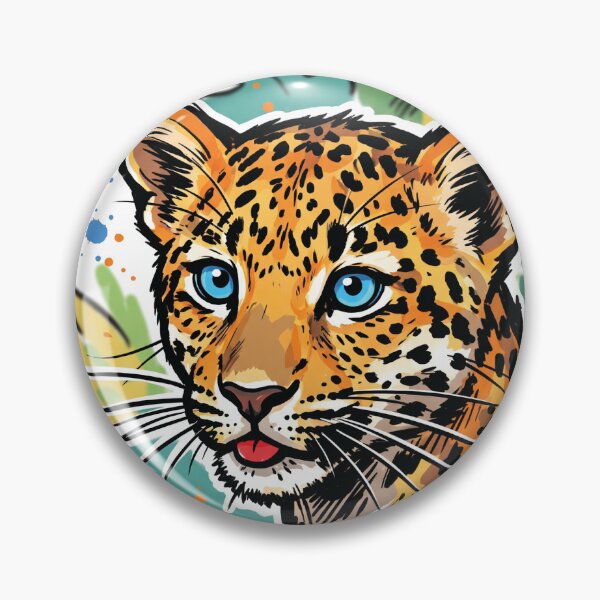 Item preview, Leopard Tropical Jungle Leaves Wildlife Art designed and sold by Merch by Das Design Studio.