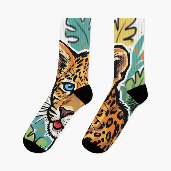 Item preview, Leopard Tropical Jungle Leaves Wildlife Art designed and sold by Merch by Das Design Studio.