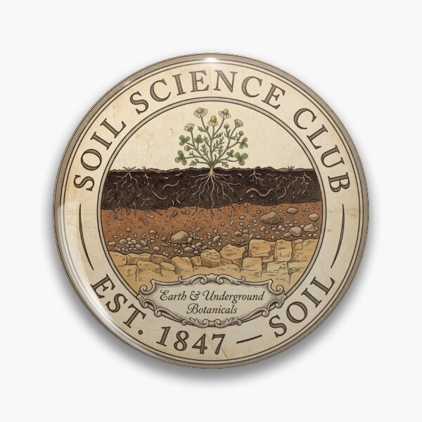 Item preview, Soil Science Club Vintage Badge Soil Art designed and sold by CalmCapy Co.