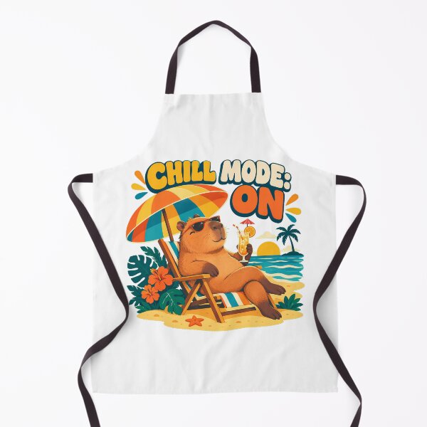 Item preview, Chill Capybara Beach Lounger Tropical Summer Vibes designed and sold by nortowelcomics.