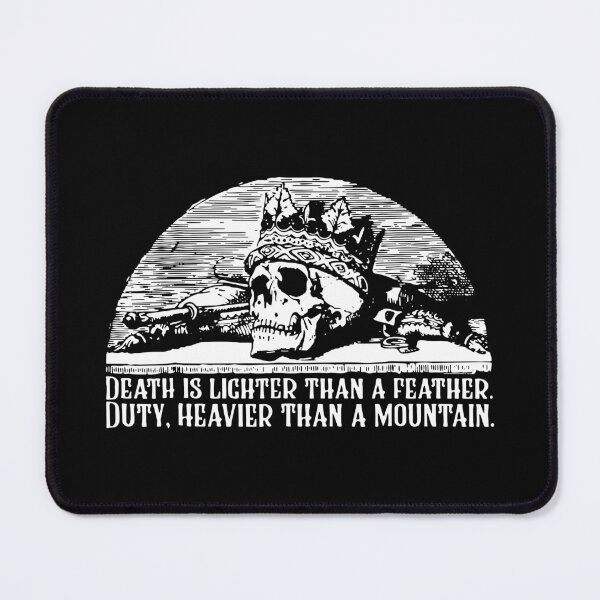 Item preview, Death Is Lighter Than A Feather Wheel Of Time Quote Art designed and sold by galihdaffa.