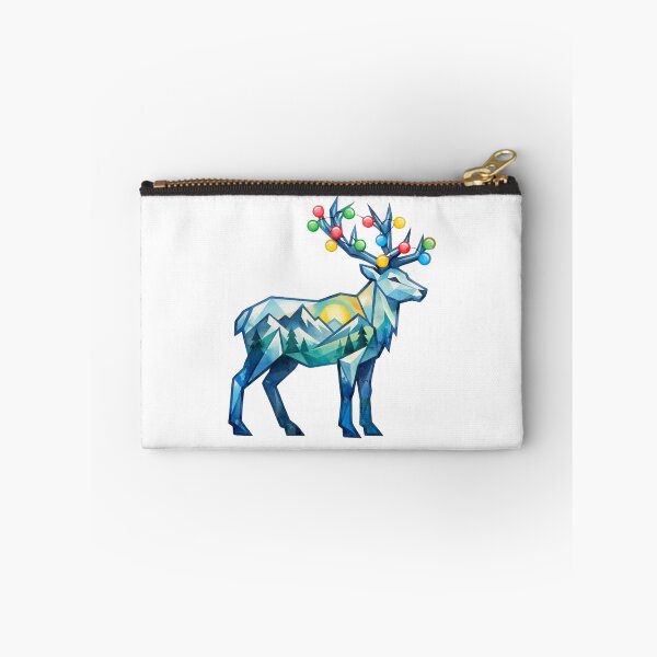 Item preview, Watercolor Geometric Reindeer Peaks Holiday Mountain Adventure designed and sold by GabeMountainArt.