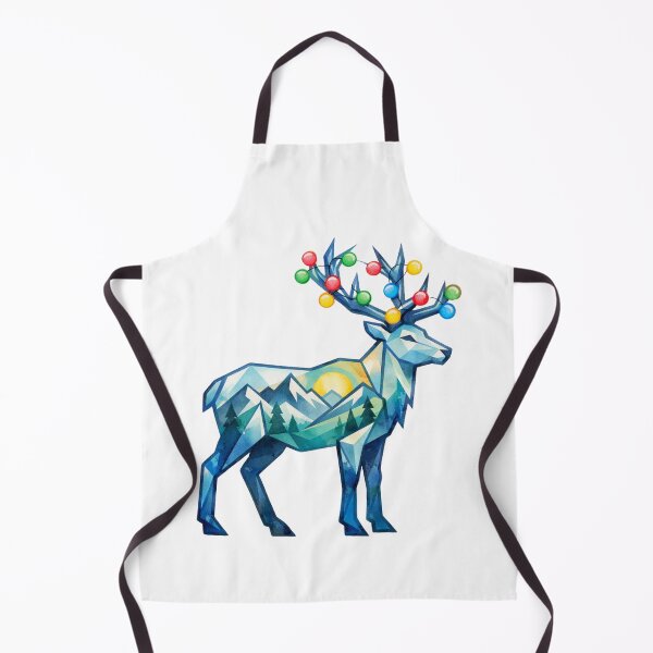 Item preview, Watercolor Geometric Reindeer Peaks Holiday Mountain Adventure designed and sold by GabeMountainArt.
